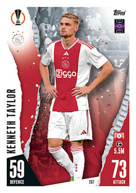 #267 Kenneth Taylor (Ajax) - Topps Match Attax 2023/24 #267 Kenneth Taylor (Ajax) - Topps Match Attax 2023/24