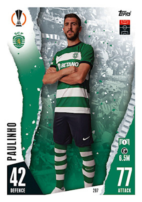#297 Paulinho (Sporting Clube de Portugal) Match Attax Champions League 2023/24