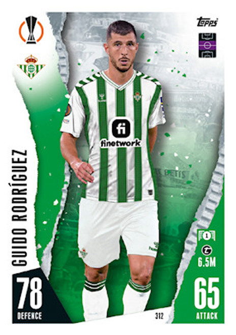 #312 Guido Rodriguez (Real Betis Balompié) Match Attax Champions League 2023/24