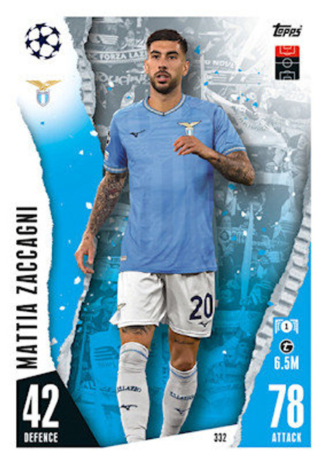 #332 Mattia Zaccagni (Lazio) - Topps Match Attax 2023/24