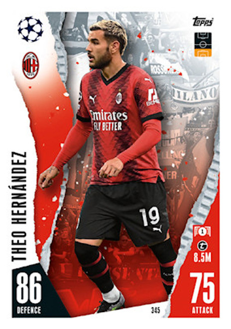 #345 Theo Hernández (AC Milan) - Topps Match Attax 2023/24