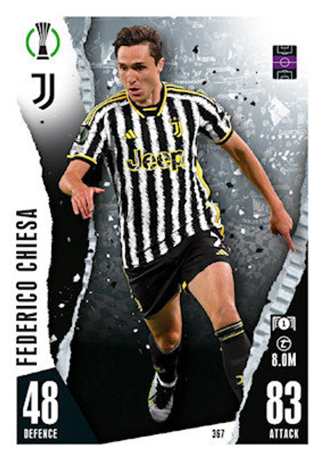 #367 Federico Chiesa (Juventus) Match Attax Champions League 2023/24