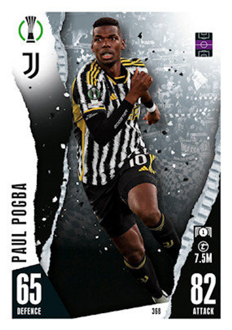 #368 Paul Pogba (Juventus) - Topps Match Attax 2023/24 #368 Paul Pogba (Juventus) - Topps Match Attax 2023/24