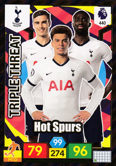 #440 Hot Spurs (Tottenham Hotspur) Adrenalyn XL Premier League 2019/20 TRIPLE THREAT