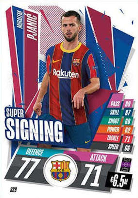UPDATE CARD - SS009 - Miralem Pjanic (Barcelona) - SUPER SIGNING - Topps Match Attax 2020/21