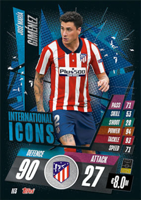 #II3 José María Giménez (Atlético de Madrid) Match Attax Champions League 2020/21 INTERNATIONAL ICONS