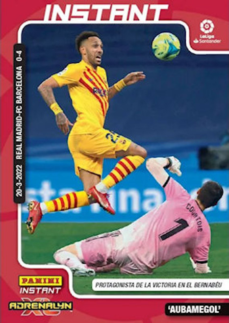 #025 Pierre-Emerick Aubameyang (FC Barcelona)- 'Aubamegol'- Panini Adrenalyn XL Instant La Liga Santander 2021/22