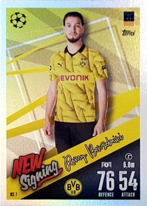 #NS7 Ramy Bensebaini (Borussia Dortmund) Match Attax Champions League 2023/24 NEW SIGNING