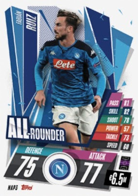ITALIAN EXCLUSIVE - NAP003 - Fabián Ruiz (Napoli) - Topps Match Attax 2020/21