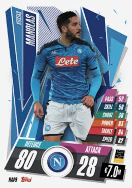 #NAP9 Kostas Manolas (SSC Napoli) Match Attax 2020/21 ITALIAN EXCLUSIVE RELEASE