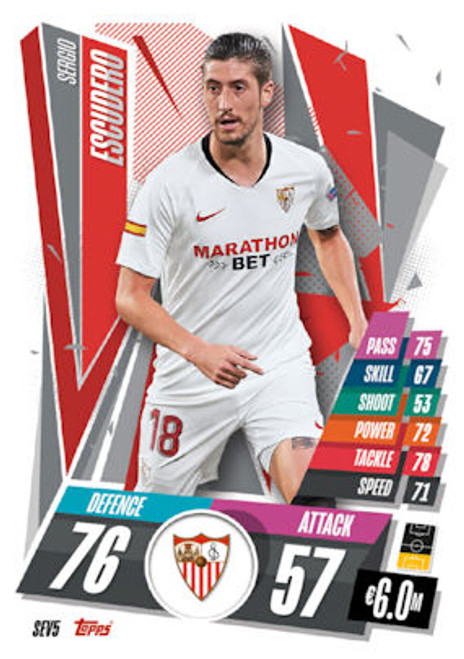 #SEV5 Sergio Escudero (Sevilla FC) Match Attax 2020/21 SPANISH EXCLUSIVE RELEASE