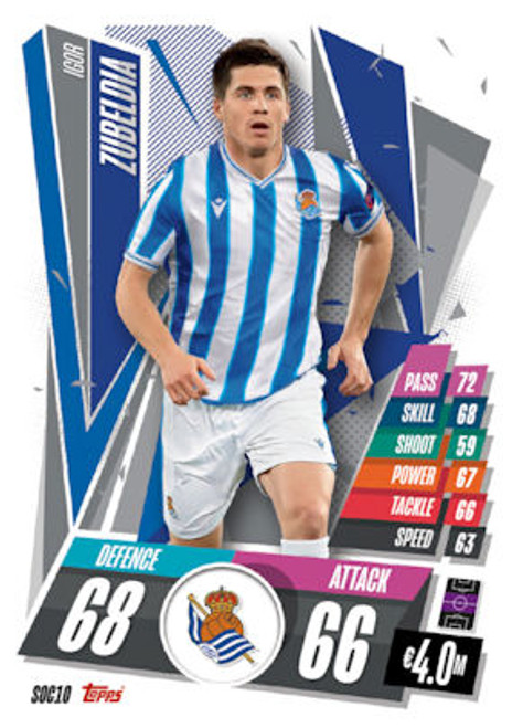 #SOC10 Igor Zubeldia (Real Sociedad de Fútbol) Match Attax 2020/21 SPANISH EXCLUSIVE RELEASE