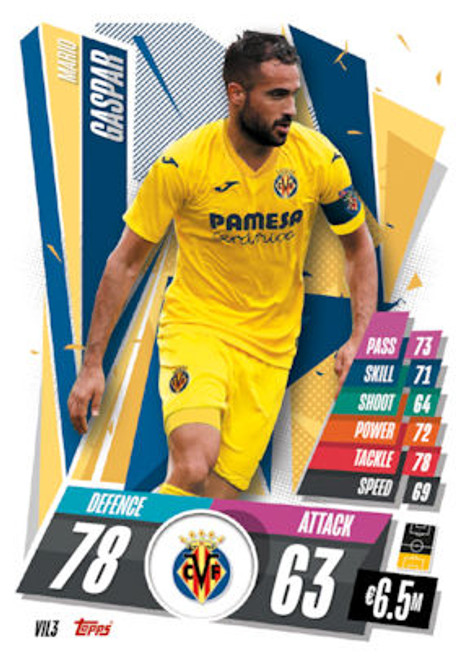 #VIL3 Mario Gaspar (Villarreal CF) Match Attax 2020/21 SPANISH EXCLUSIVE RELEASE