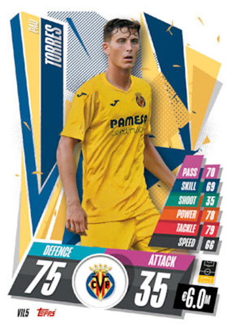 #VIL5 Pau Torres (Villarreal CF) Match Attax 2020/21 SPANISH EXCLUSIVE RELEASE
