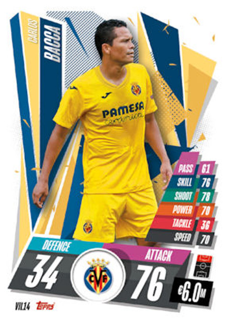 #VIL14 Carlos Bacca (Villarreal CF) Match Attax 2020/21 SPANISH EXCLUSIVE RELEASE