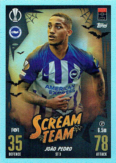 #ST3 João Pedro (Brighton & Hove Albion) Match Attax Champions League 2023/24 SCREAM TEAM