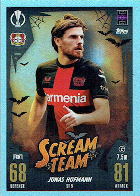 ST009 - Jonas Hofmann (Bayer Leverkusen) - SCREAM TEAM (UPDATE CARD) - Topps Match Attax 2023/24 ST009 - Jonas Hofmann (Bayer Leverkusen) - SCREAM TEAM (UPDATE CARD) - Topps Match Attax 2023/24