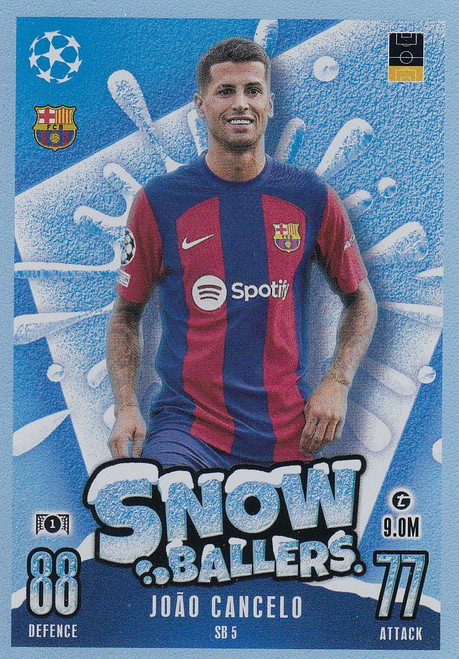 #SB5 João Cancelo (FC Barcelona) Match Attax Champions League 2023/24 SNOW BALLERS