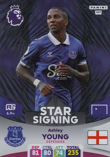 #489 Ashley Young (Everton) Adrenalyn XL Premier League 2024 STAR SIGNING