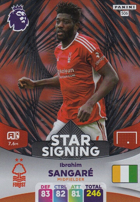 #506 Ibrahim Sangare (Nottingham Forest) Adrenalyn XL Premier League 2024 STAR SIGNING