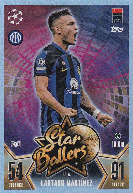 BB014 - Lautaro Martínez (Inter Milan) - STAR BALLERS (UPDATE CARD) - Topps Match Attax 2023/24