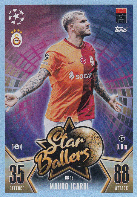 #BB16 Mauro Icardi (Galatasaray SK) Match Attax Champions League 2023/24 STAR BALLERS