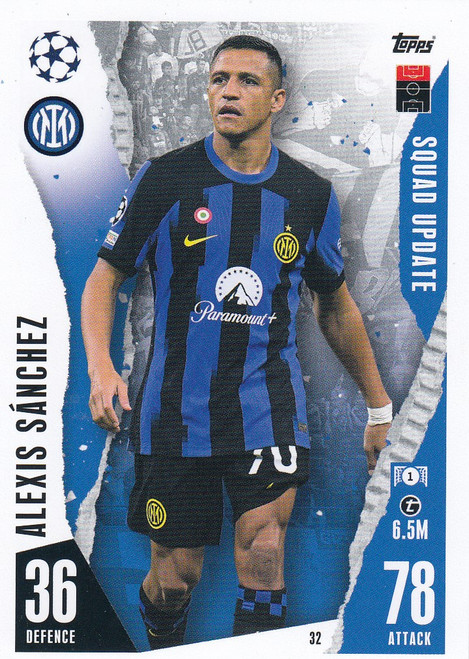 #032 Alexis Sánchez (Inter Milan) - SQUAD UPDATE - Topps Match Attax Extra 2023/24