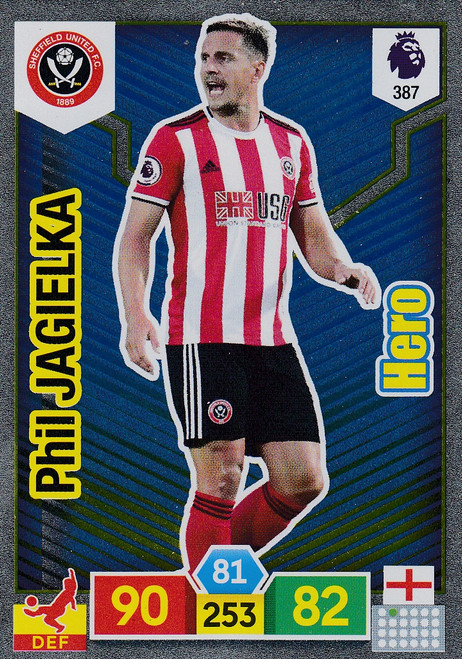 #387 Phil Jagielka (Sheffield United) Adrenalyn XL Premier League 2019/20 HERO