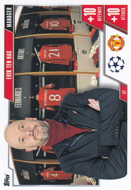 #47 Erik ten Hag (Manchester United) Match Attax EXTRA Champions League 2023/24 MANAGER