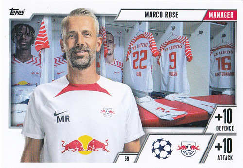 #059 Marco Rose (RB Leipzig) - MANAGER - Topps Match Attax Extra 2023/24
