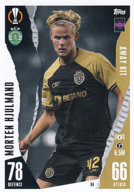 #094 Morten Hjulmand (Sporting) - AWAY KIT - Topps Match Attax Extra 2023/24