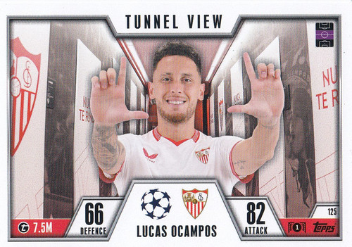 #125 Lucas Ocampos (Sevilla) - TUNNEL VIEW - Topps Match Attax Extra 2023/24
