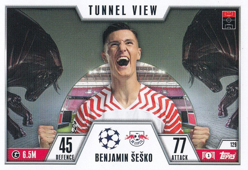 #129 Benjamin Sesko (RB Leipzig) - TUNNEL VIEW - Topps Match Attax Extra 2023/24