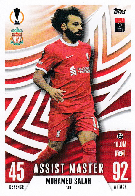 #140 Mohamed Salah (Liverpool) Match Attax EXTRA Champions League 2023/24 ASSIST MASTER