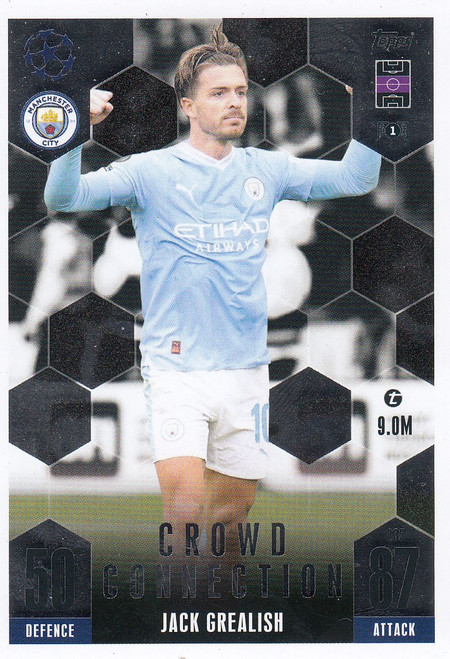 #235 Jack Grealish (Manchester City) Match Attax EXTRA Champions League 2023/24 CROWD CONNECTION