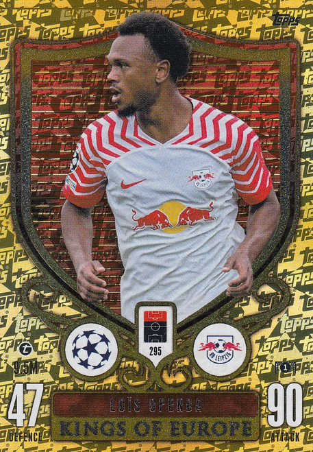 #295 Lois Openda (RB Leipzig) - KINGS OF EUROPE - Topps Match Attax Extra 2023/24