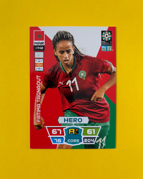 #142 Fatima Tagnaout (Morocco) Panini Adrenalyn XL Women's World Cup 2023
