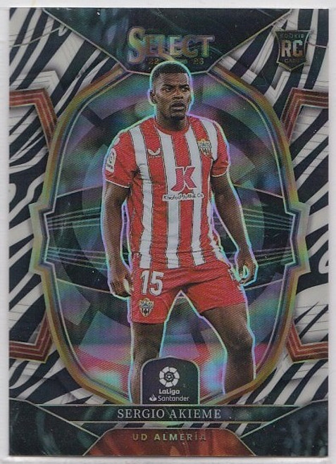 #005 Sergio Akieme (Almeria) Panini Select La Liga 2022/23 - ZEBRA PARALLEL 12/25