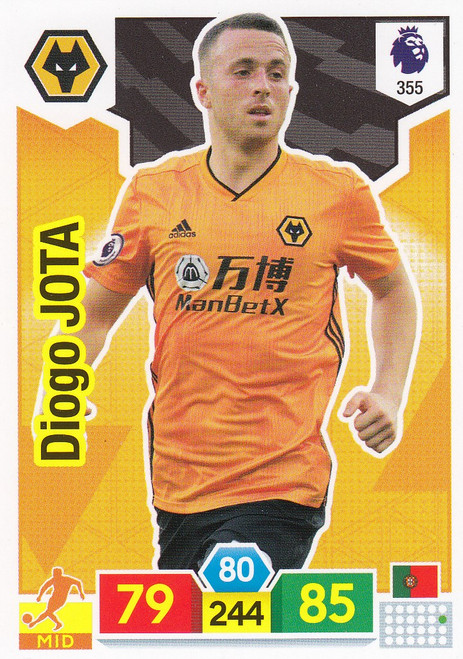 #355 Diogo Jota (Wolverhampton Wanderers) Adrenalyn XL Premier League 2019/20