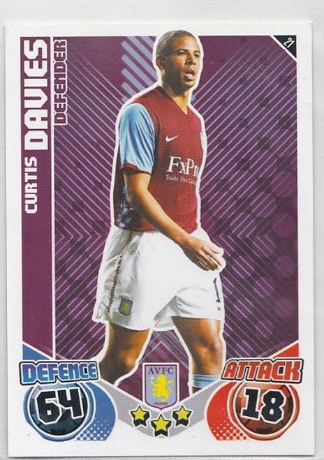 #021 Curtis Davies (Aston Villa) - Topps Match Attax 2010/2011 (Premier League)