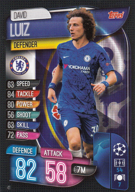 #41 David Luiz (Chelsea) Match Attax Champions League 2019/20