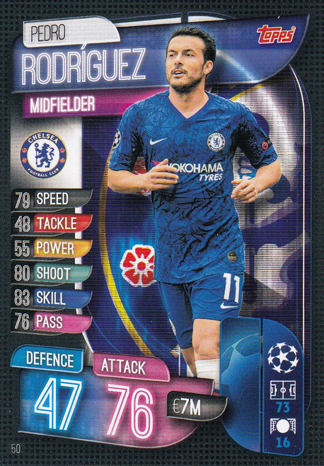 #50 Pedro Rodriguez (Chelsea) Match Attax Champions League 2019/20