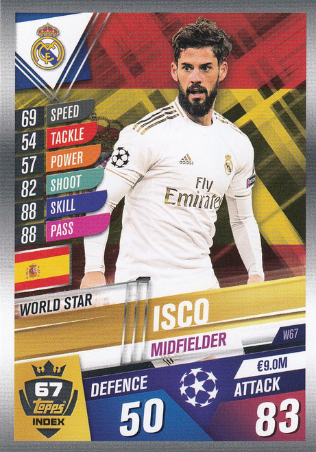 #W67 Isco (Real Madrid CF) Match Attax 101 2019/20