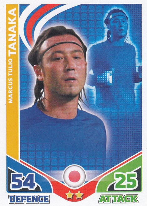 #150 Marcus Tulio Tanaka (Japan) - Topps Match Attax England 2010 (World Cup)