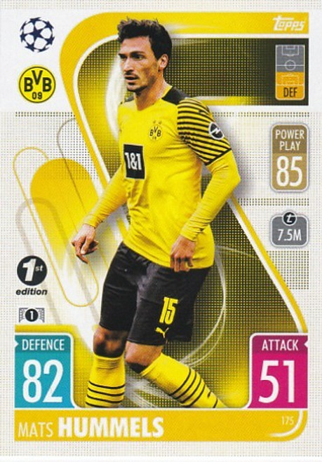 #175 Mats Hummels (Borussia Dortmund) - 1ST EDITION - Topps Match Attax 2021/22