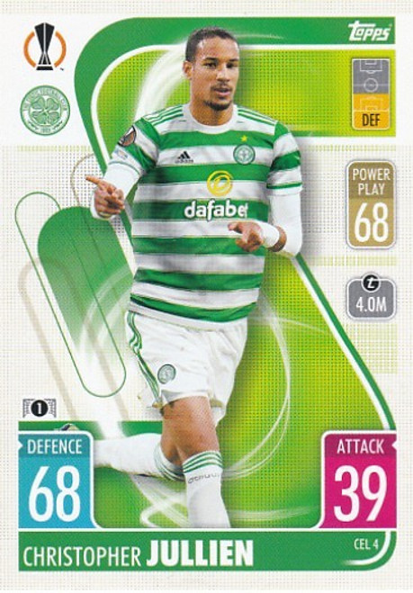 CEL004 - Christopher Jullien (Celtic) - UPDATE CARD - Topps Match Attax 2021/22
