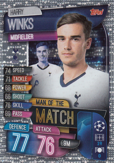 #260 Harry Winks (Tottenham Hotspur) Match Attax Champions League 2019/20 MAN OF THE MATCH