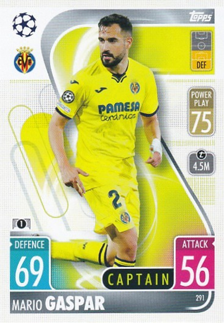 #291 Mario Gaspar (Villarreal) - Topps Match Attax 2021/22