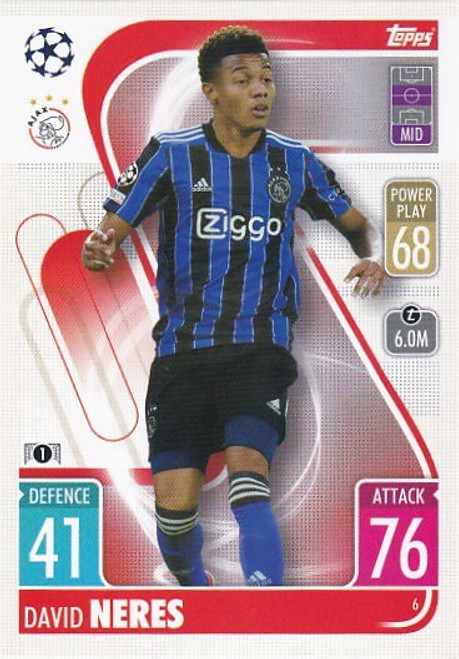 #006 David Neres (Ajax) - Topps Match Attax 2021/22