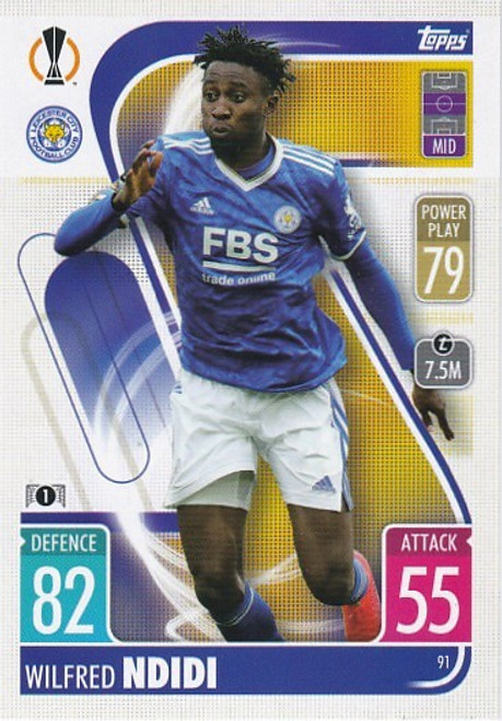 #091 Wilfred Ndidi (Leicester City) - Topps Match Attax 2021/22